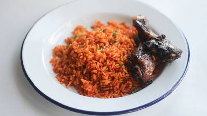 Jollof Rice with Grilled Chicken