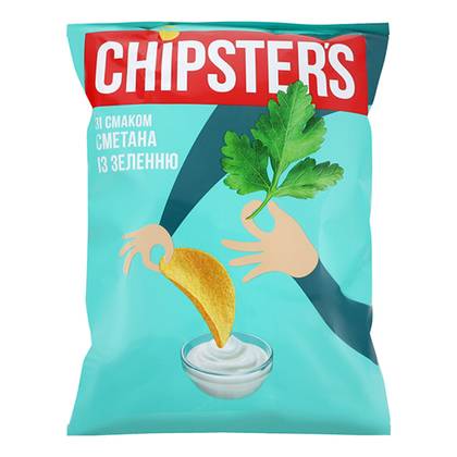 Sour Cream and Herbs Chips 100g by Chipster