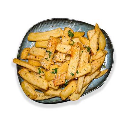 French fries with parmesan and garlic