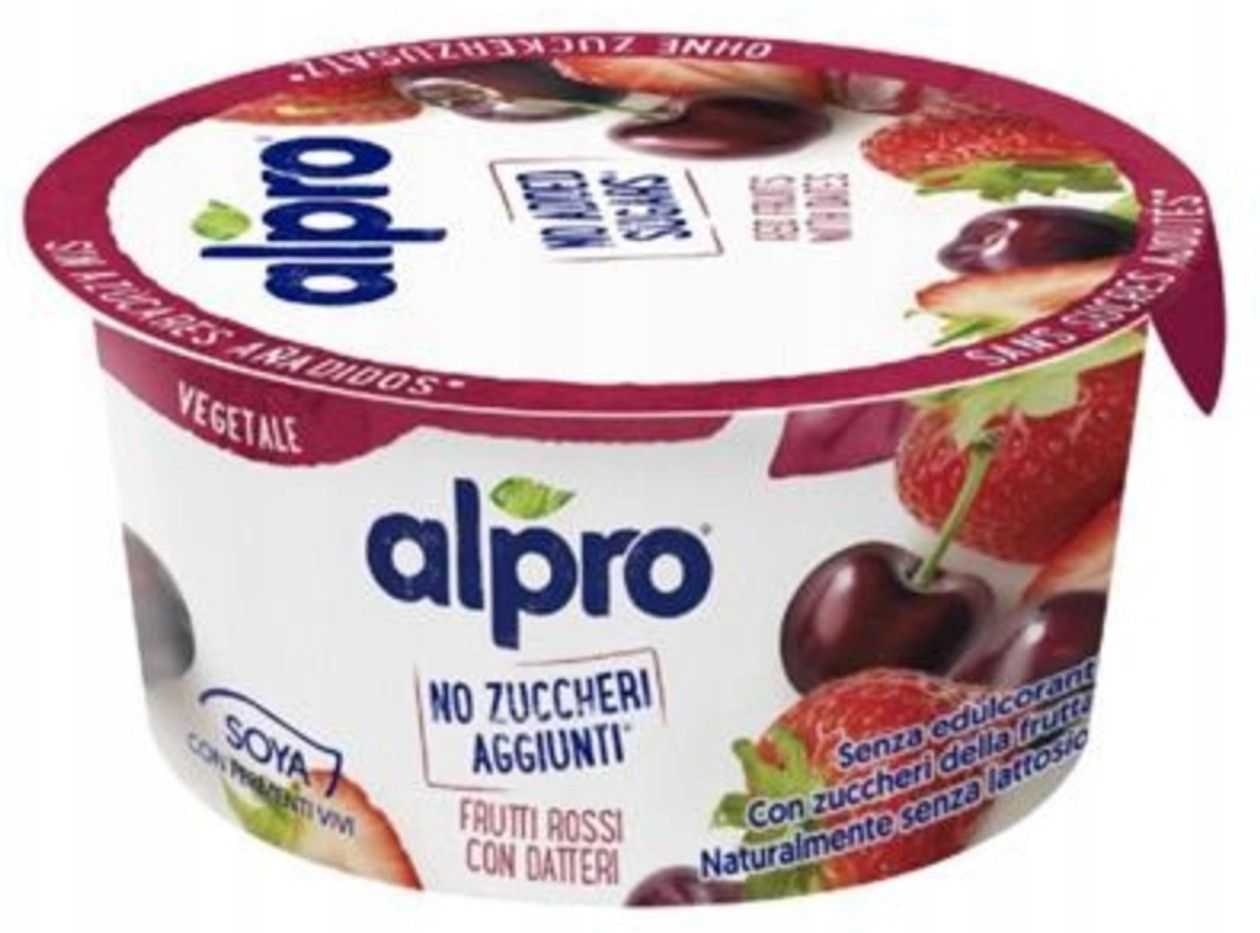Jogurt Sojowy Truskawka & Wiśnia & Daktyle Alpro 135g
