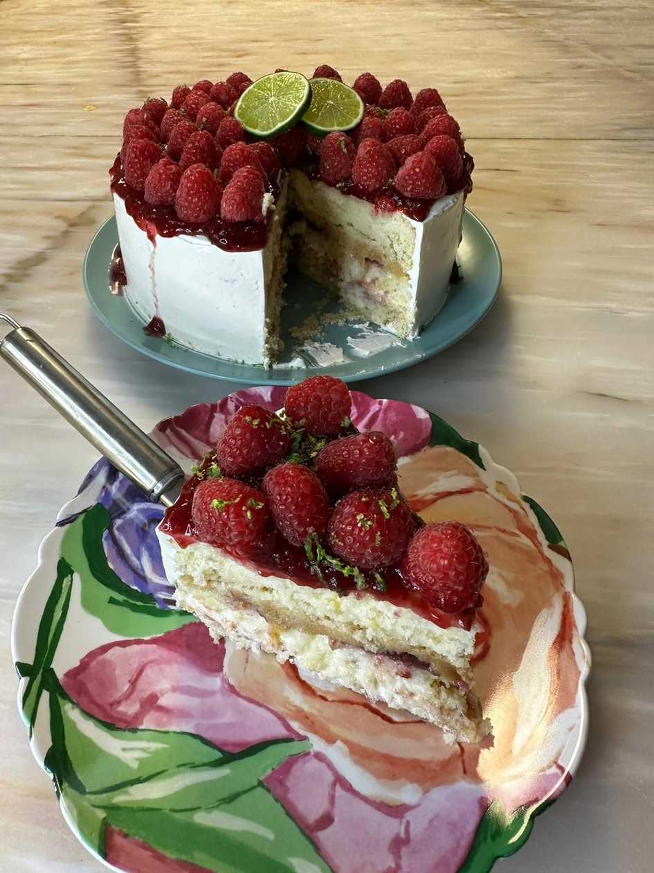 Cake Slice - Lemon Truffle Raspberry