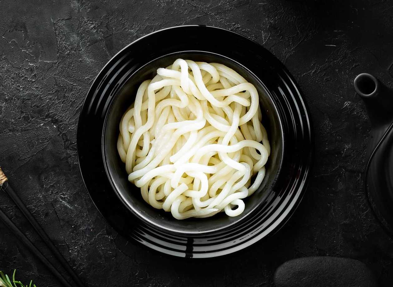 Japanese udon noodles