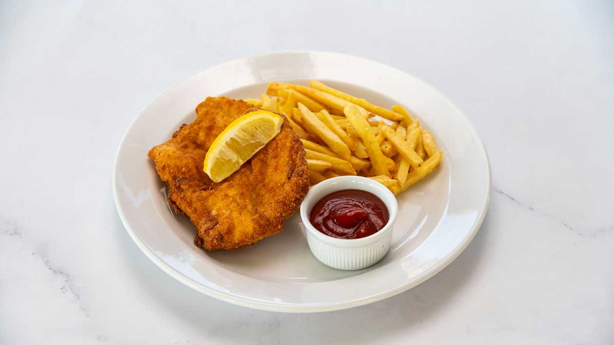 Children's chicken schnitzel