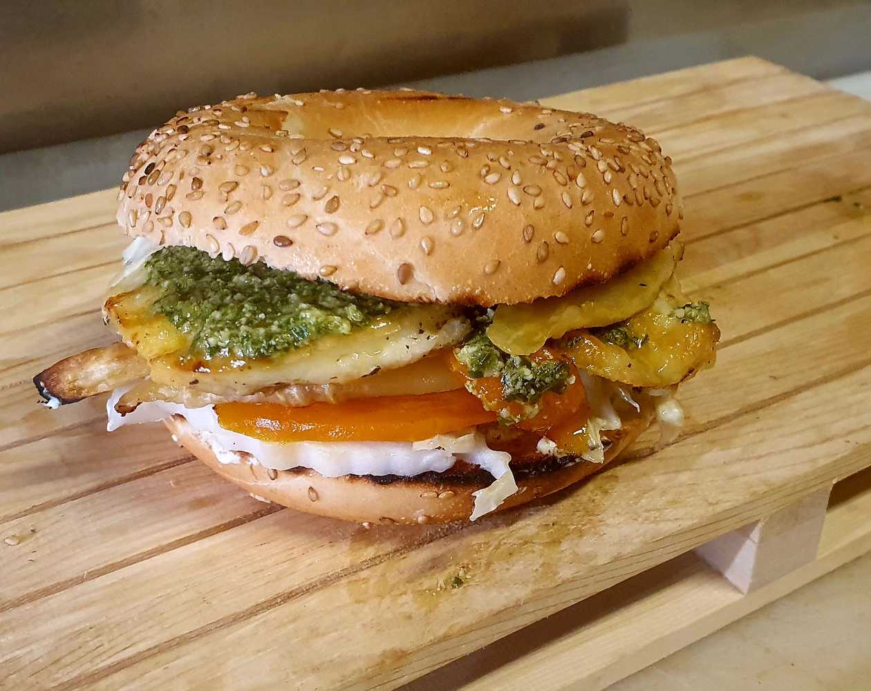 Grilivana zelenina Bagel