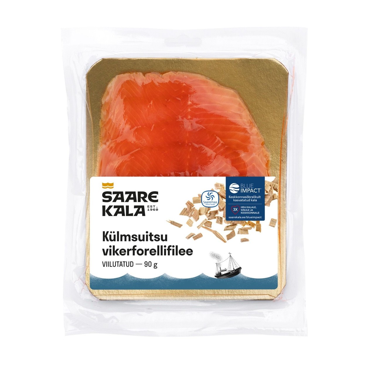 Saare Kala, külmsuitsu vikerforellifilee, viilutatud, 90g (aegub peagi)