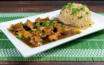 Fried Rice with Chicken stir fry veggies