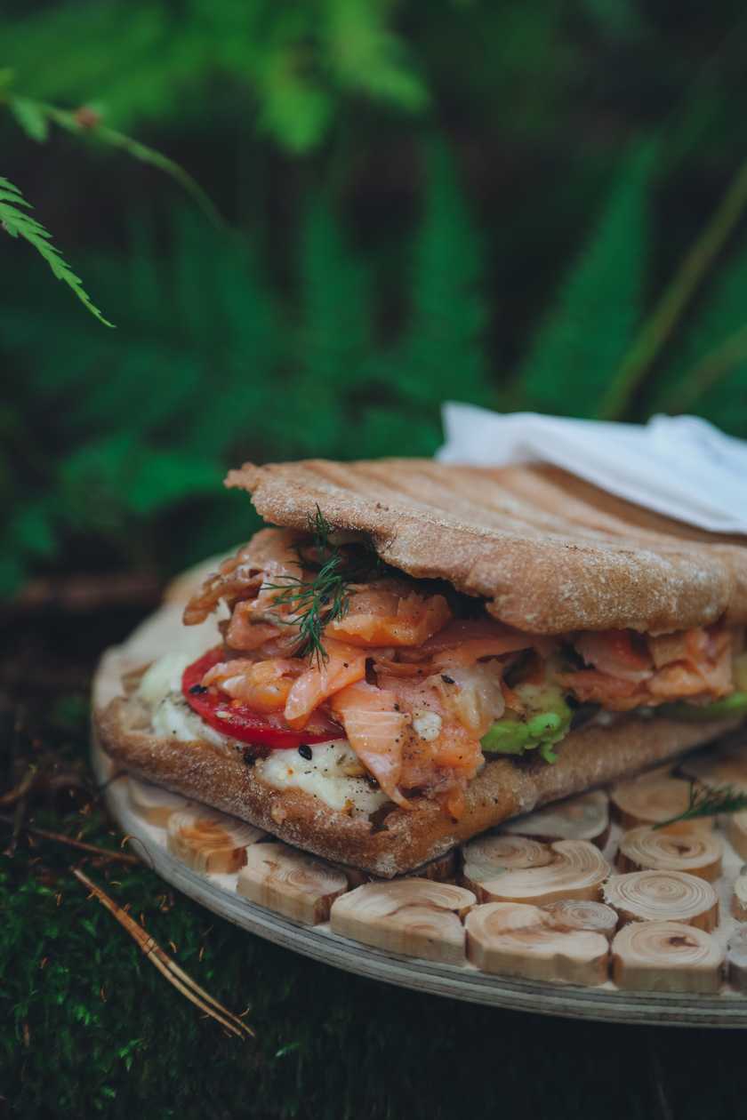 Super sandwich with smoked fish
