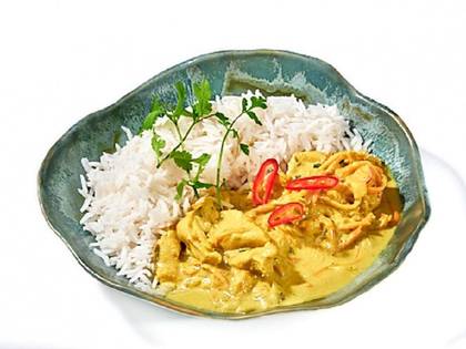 Curry de pui cu orez basmati