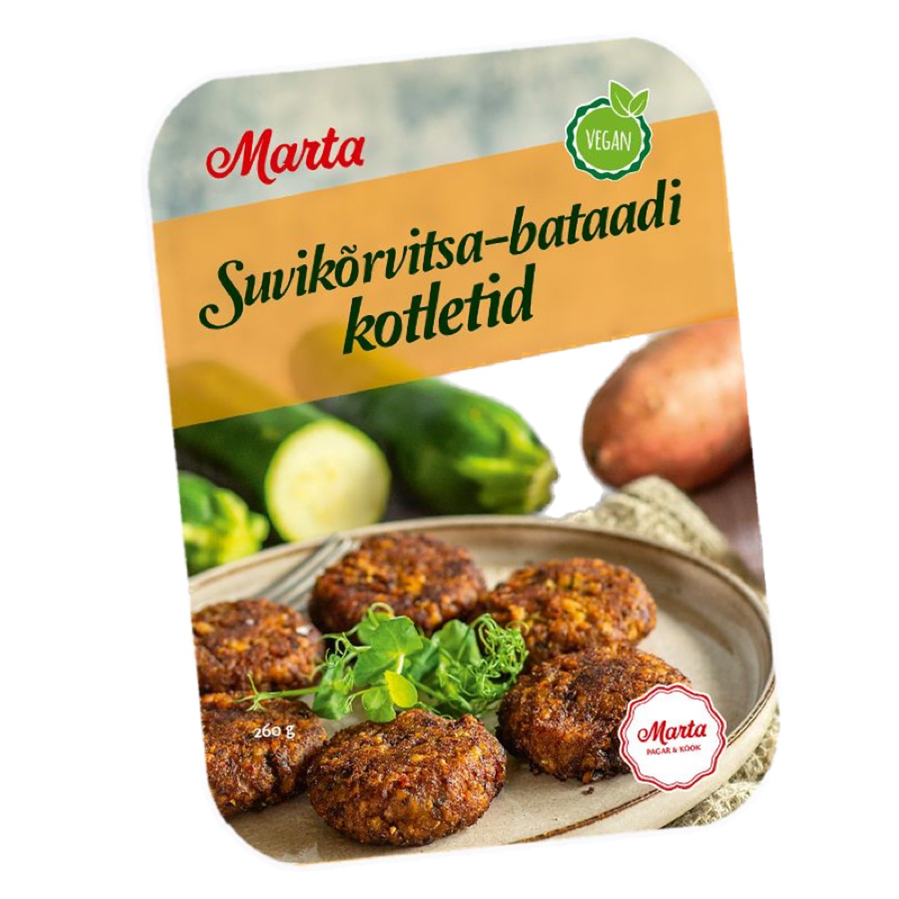 Marta Pagar, Zuccini & Sweet Potato Cutlets, 260g (expires soon)