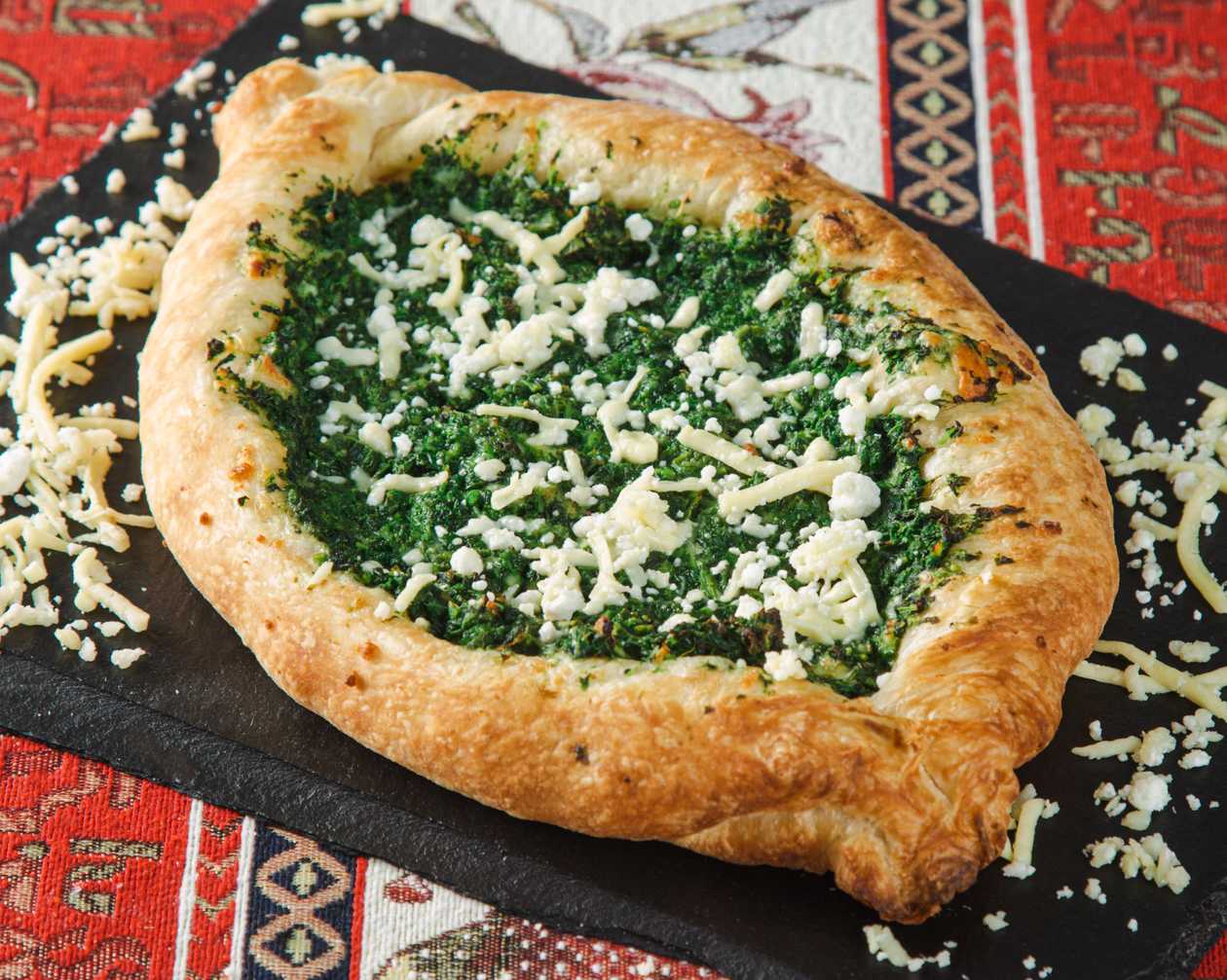 Adjarian Khachapuri Spinach and Cheese