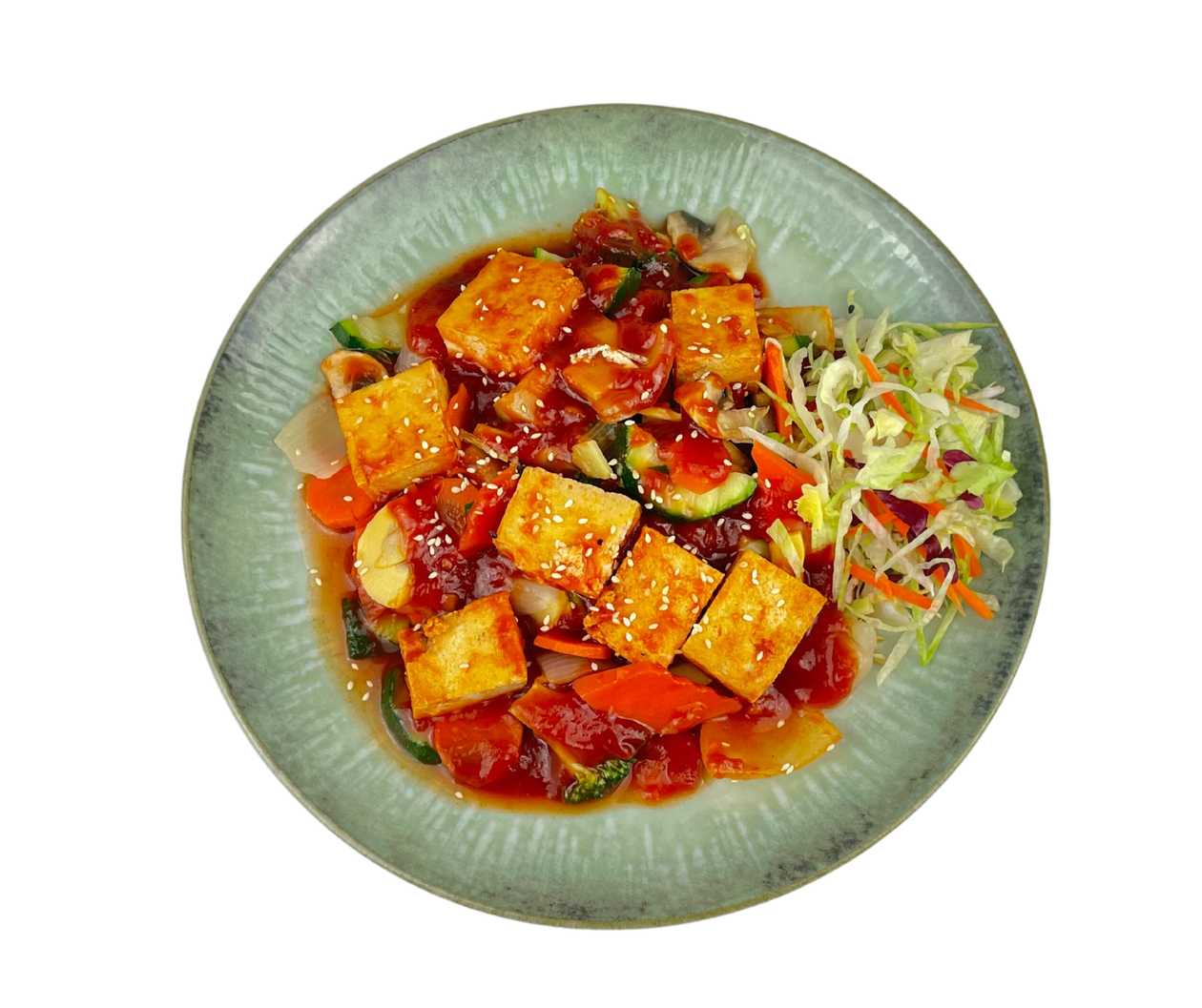 400-500g Roasted meat/shrimp/tofu, vegetables, mushrooms with sweet and sour sauce