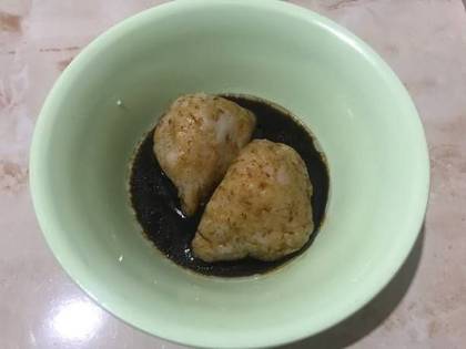Two Balls of Banku with Fish and Chicken