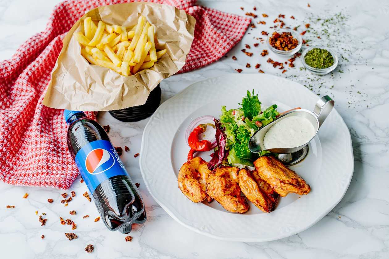 Turkey Thigh Shashlik + french fries + Pepsi 0,5L