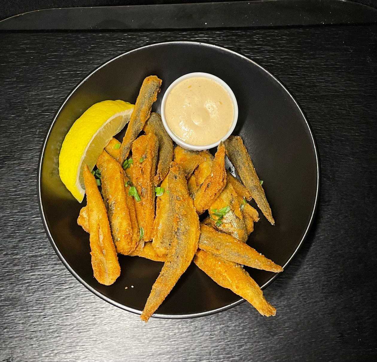 Deep fried Baltic herring with tartar sauce