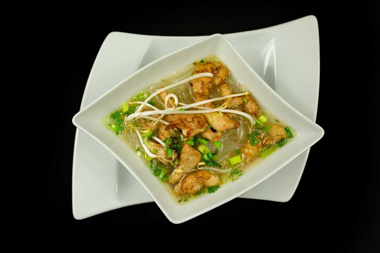 Broth with Chicken and Soy Noodles