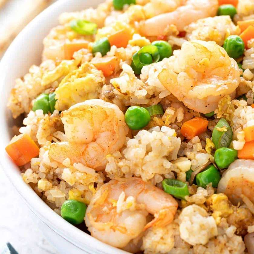 Assorted Fried Rice and Shrimps