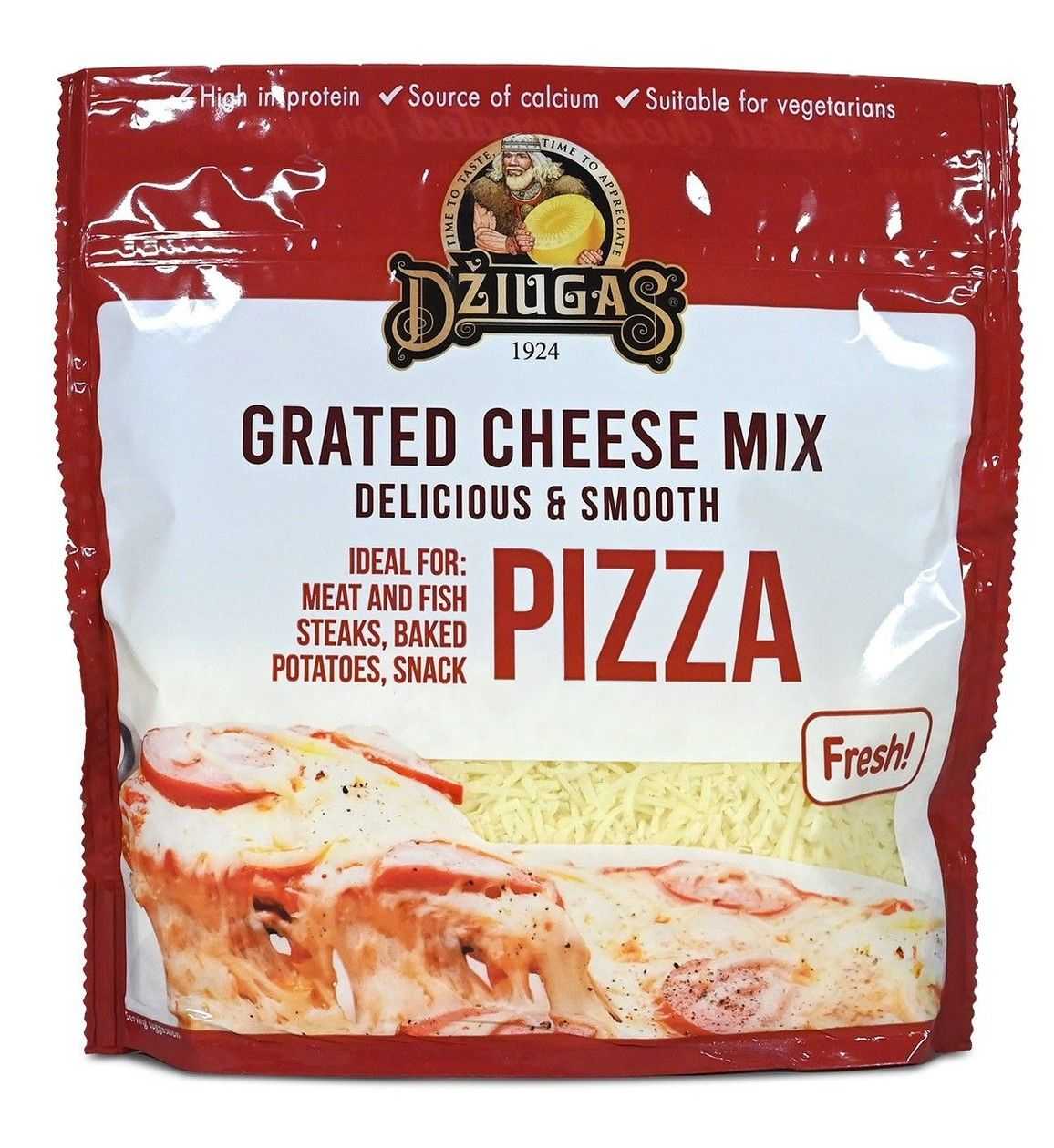 Džiugas, grated cheese for pizza, 200 g