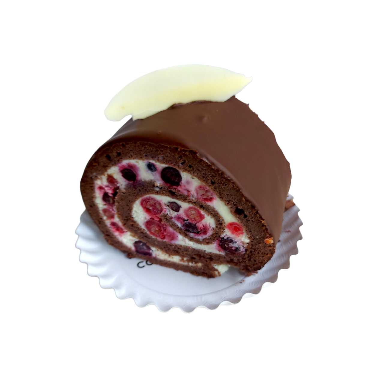 Chocolate and fruit roll (green sugar)