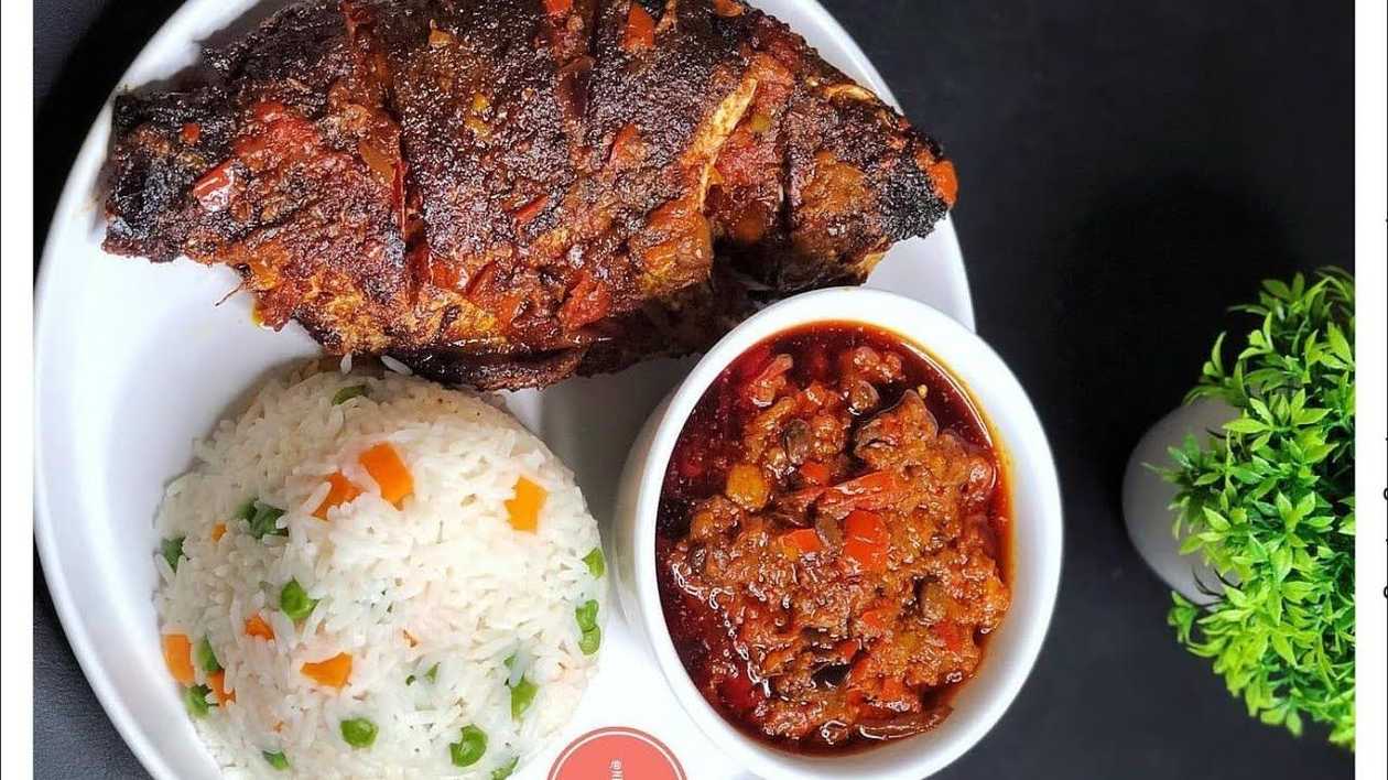 Coconut Rice and Tilapia Fish