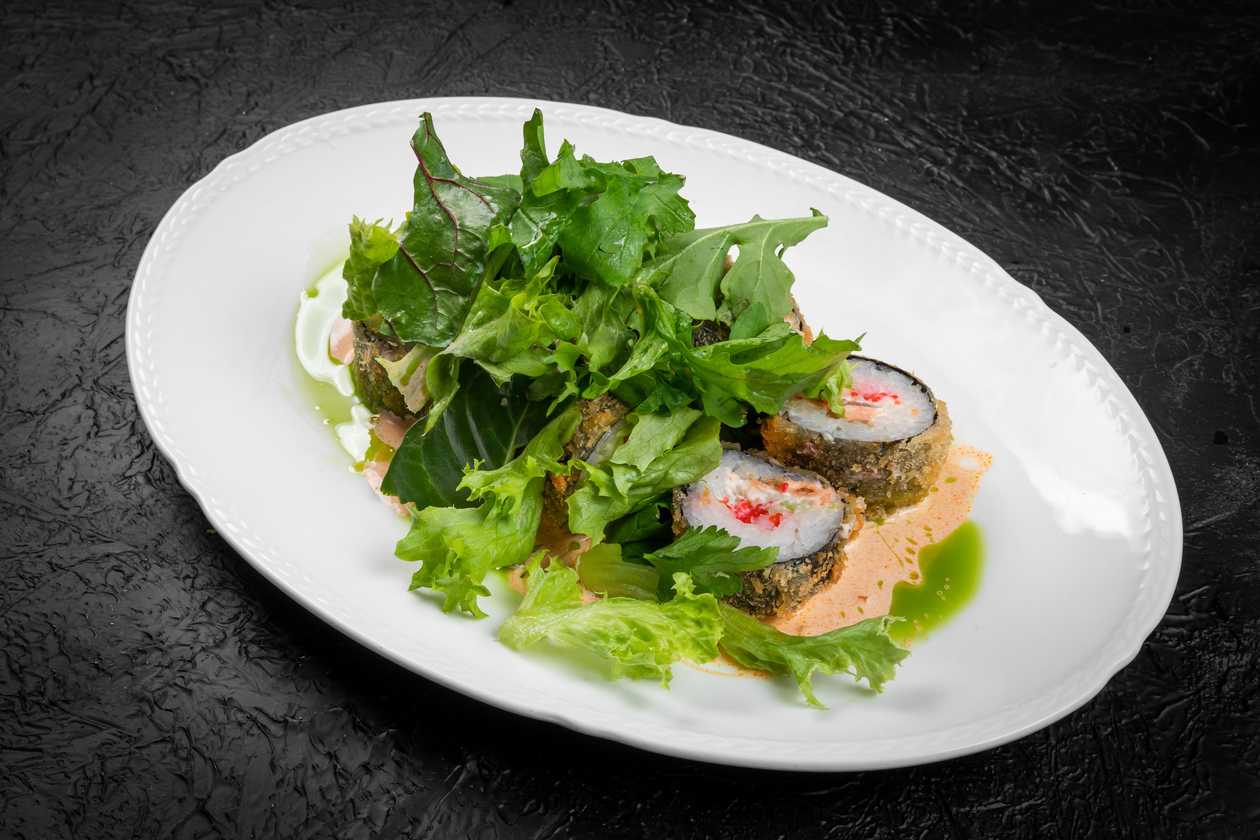 Hot roll with shrimp