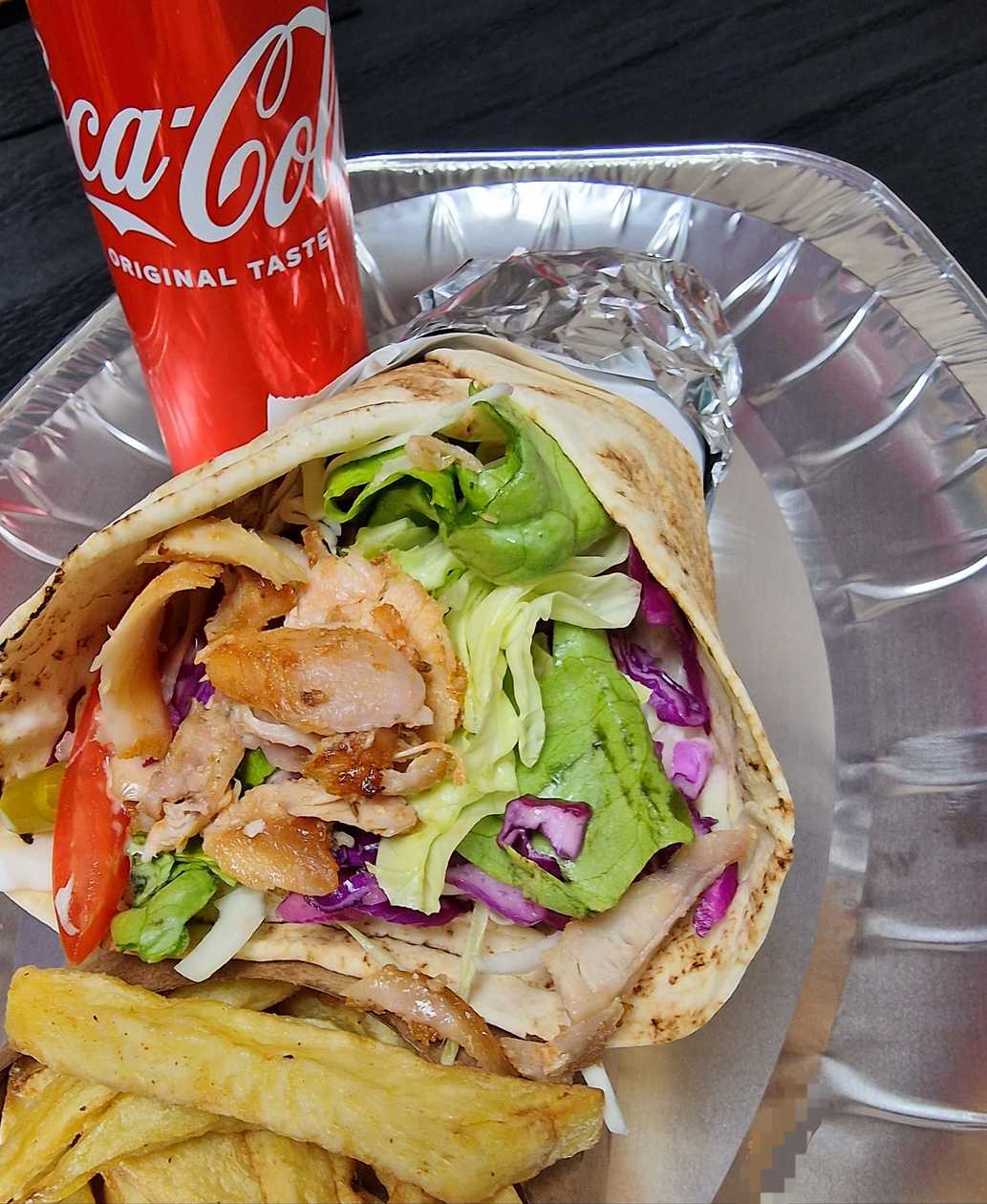 Chicken shawarmas in a pita bread 6+2