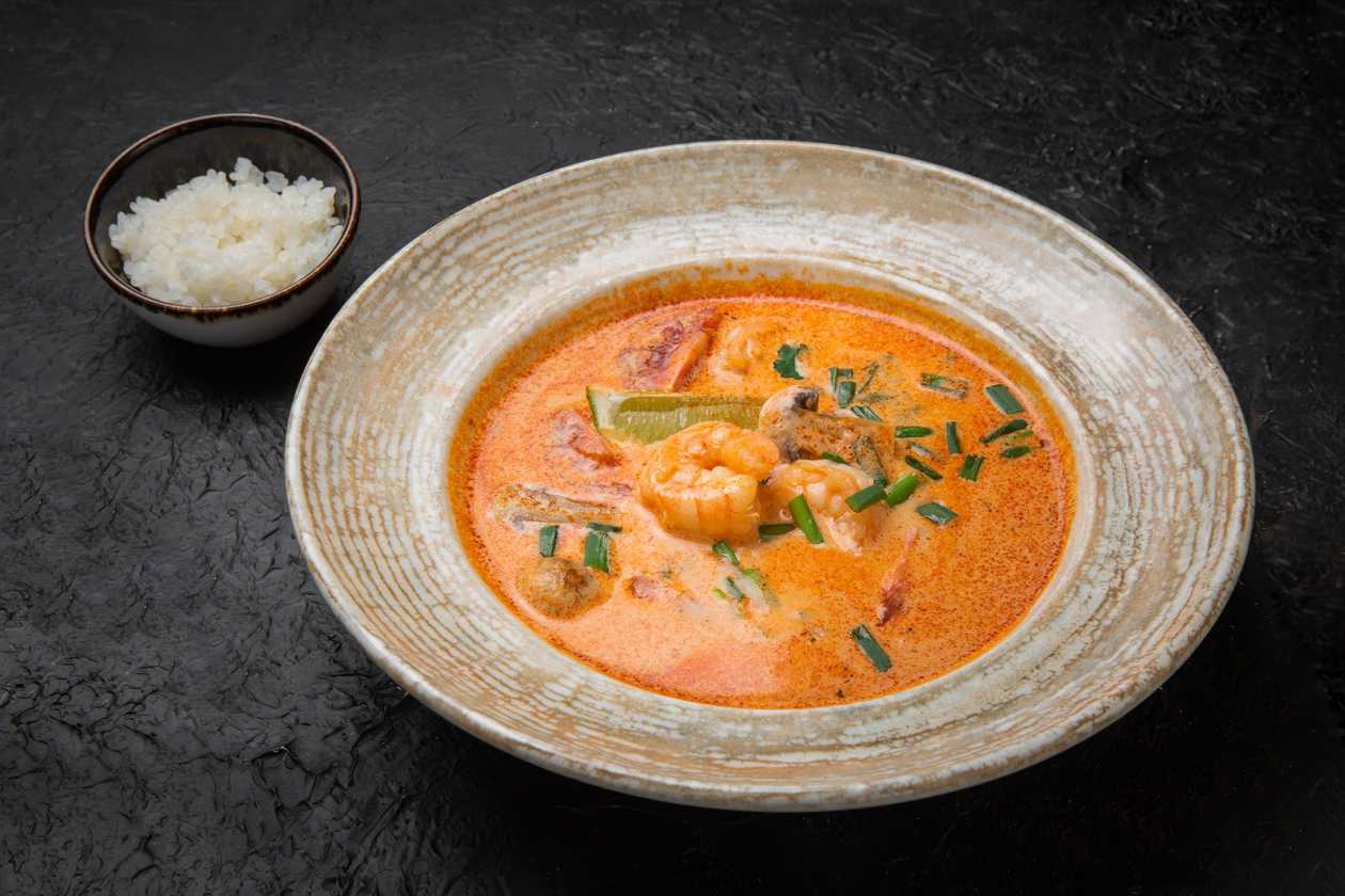 Tom yum with shrimp