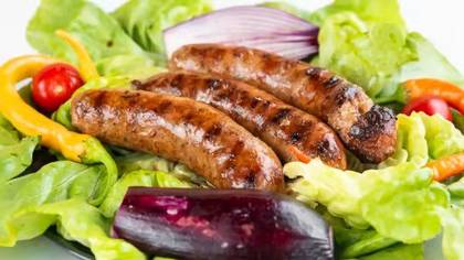 Slightly smoked giant barbecue sausage