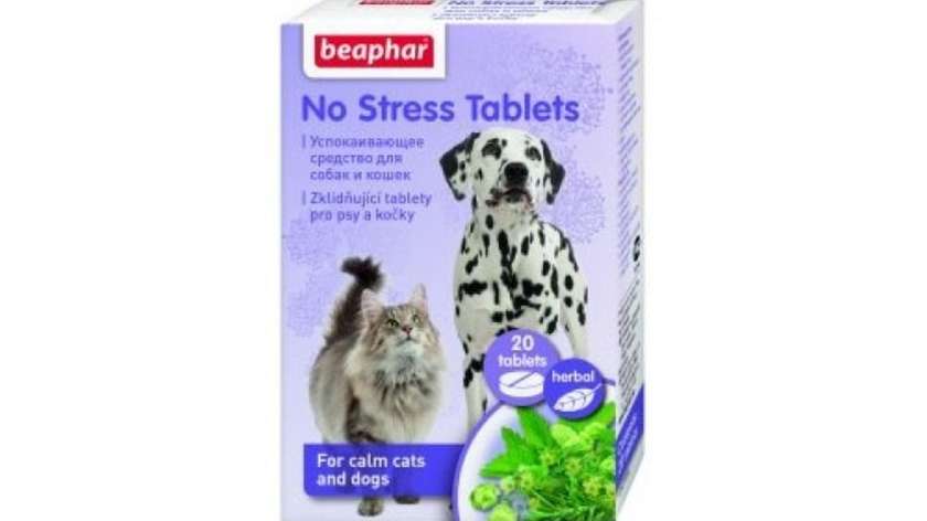 Beaphar No Stress Tablets for Cats and Dogs N20, natural stress relief tablets