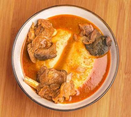 Fufu with Goat Light Soup