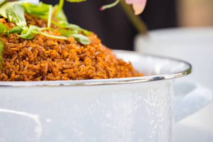 Jollof Rice with Fried chicken