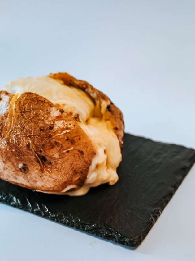 Stuffed Potato with Lots of Cheese