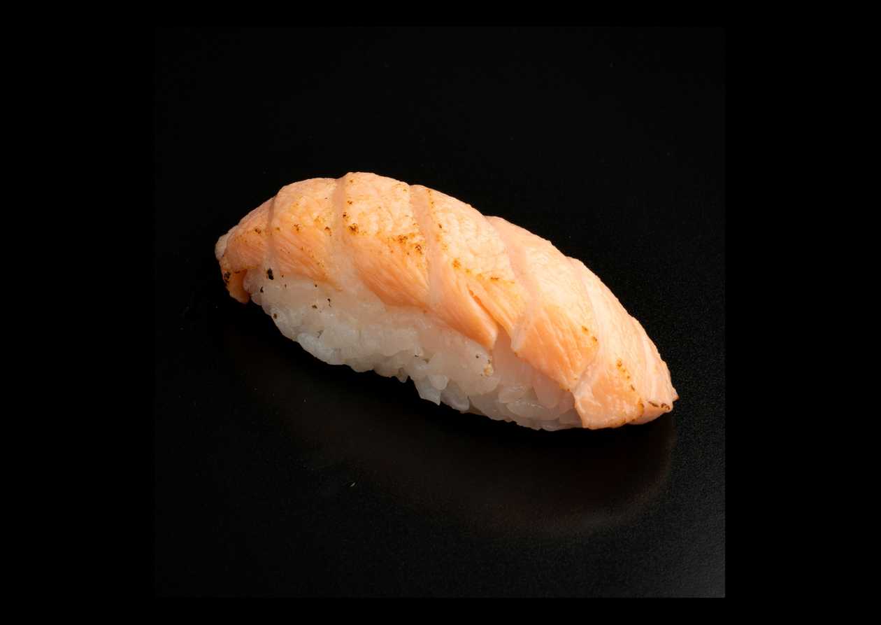 Nigiri fired salmon