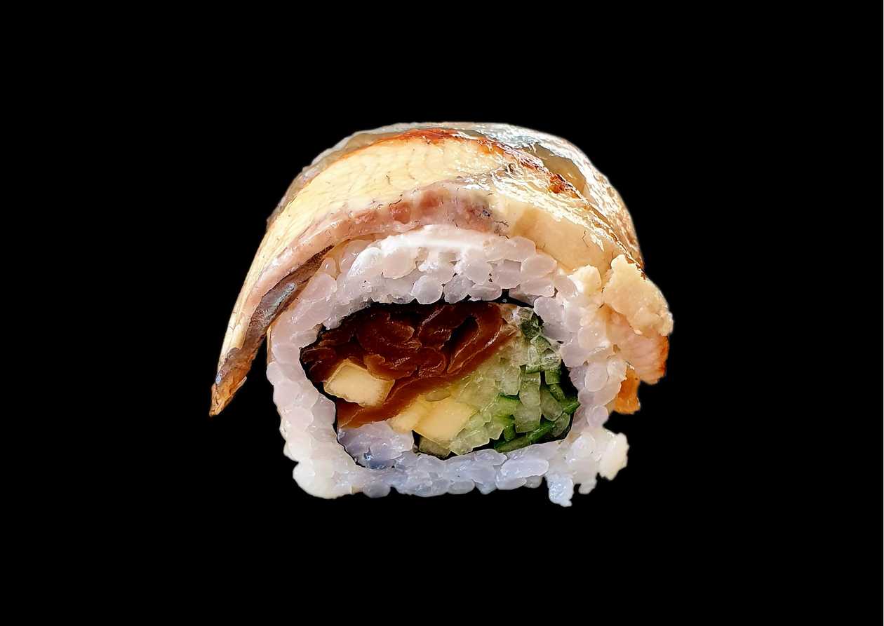 Uramaki gold eel wrapped