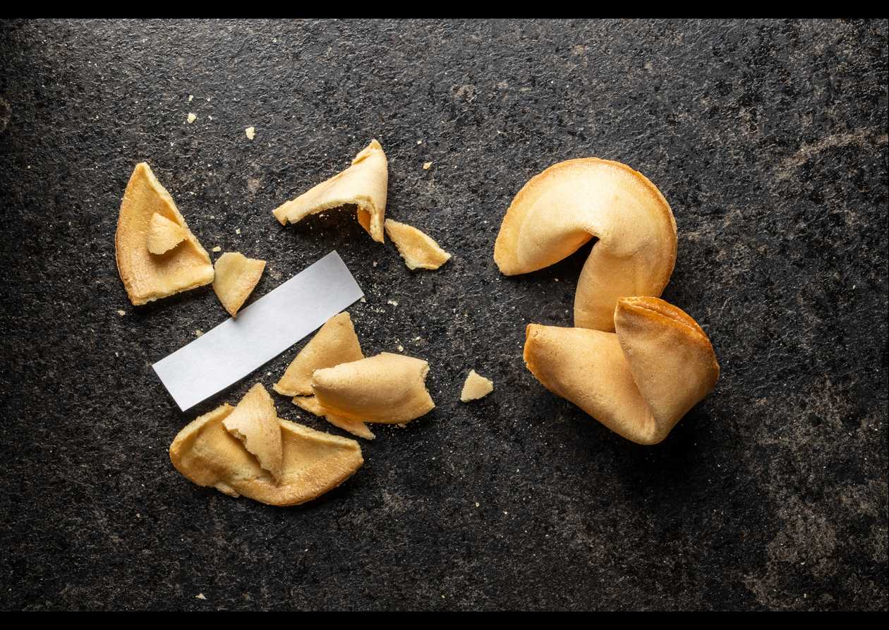 A fortune cookie