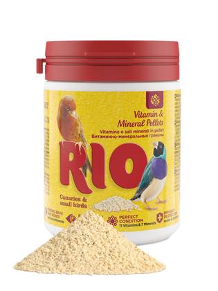 RIO vitamin-mineral pellets for budgies and medium-sized parrots