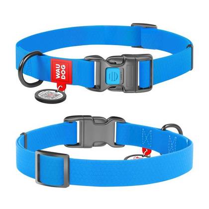 Waterproof dog collar WAUDOG Waterproof QR passport