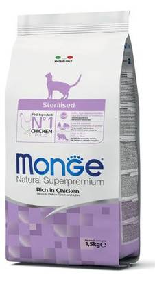 MONGE Sterilised Rich in Chicken 10kg