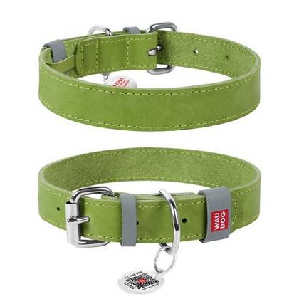 Leather dog collar WAUDOG Classic