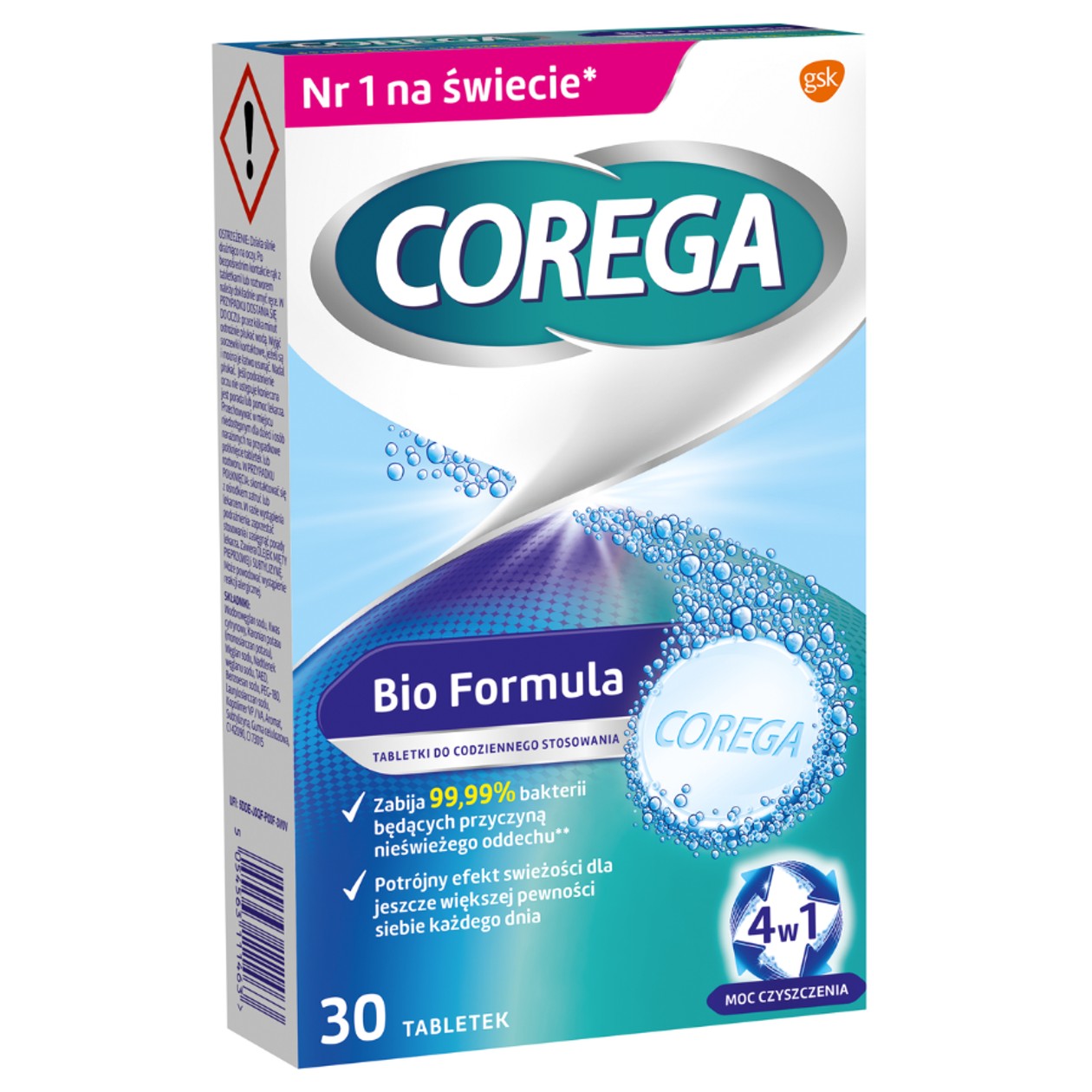 Tabletki do Protez Zębowych BIO Formula Corega 30szt (expires soon)