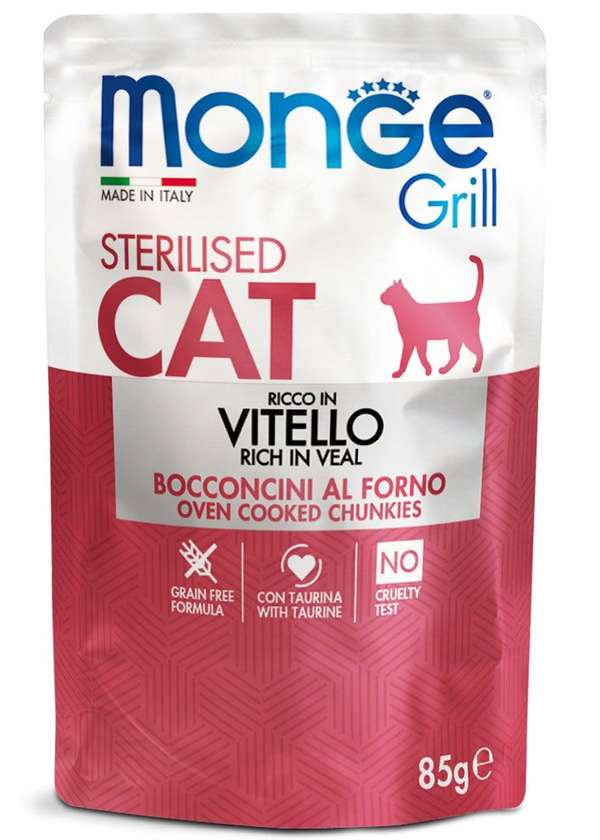 MONGE Chunkies in Jelly Sterilised Rich in Veal 85gr
