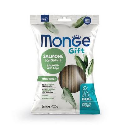 MONGE GIFT Dog Dental Stick Mini Salmon with sage 120gr