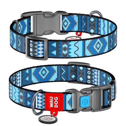 Nylon dog collar with WAUDOG Nylon QR passport