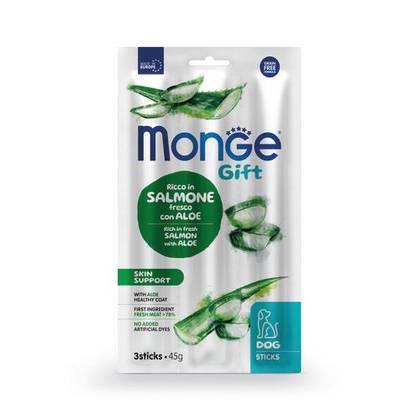 MONGE GIFT Dog Sticks Skin support Salmon with aloe 45gr