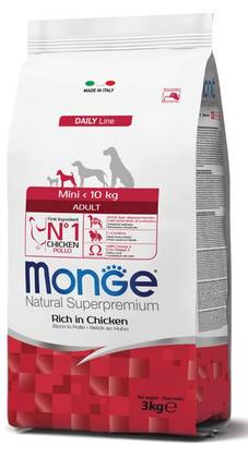 MONGE Mini Adult Rich in Chicken 7,5kg