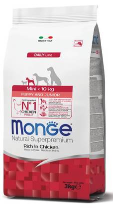 MONGE Mini Puppy & Junior Rich in Chicken 3kg