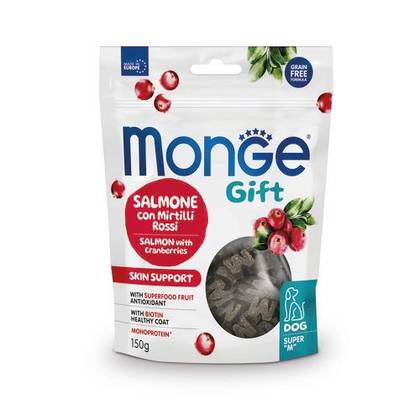 MONGE GIFT Dog Super Monge Skin support Salmon with cranberries 150gr