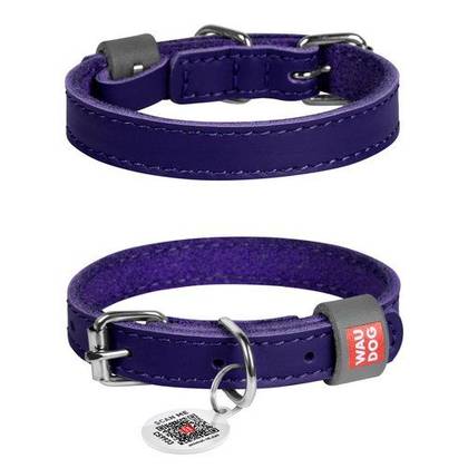 Leather dog collar WAUDOG Classic