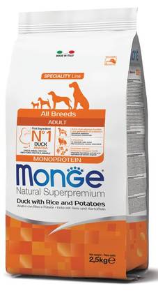 MONGE All Breeds Adult Duck with Rice and Potatoes 12kg