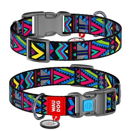 Nylon dog collar with WAUDOG Nylon QR passport
