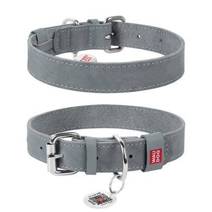 Leather dog collar WAUDOG Classic